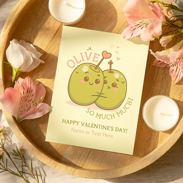 “Olive You So Much” Carte de la Saint-Valentin au  (Créateur téléchargé)