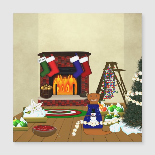 Oliver décore pour Noël (Devant)