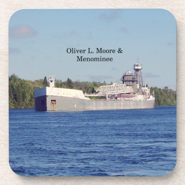 Oliver L. Moore & Menominee 6 dessous de verre en  (Devant)