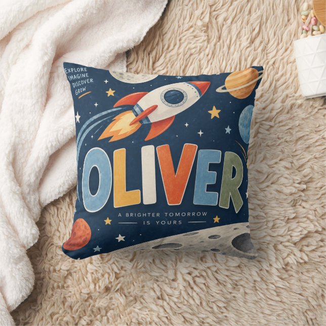 Oliver Space Rocket Kids Coussin Jetable (Couverture)