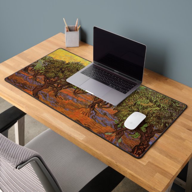 Oliveraie, ciel orange par Vincent van Gogh (Bureau 2)