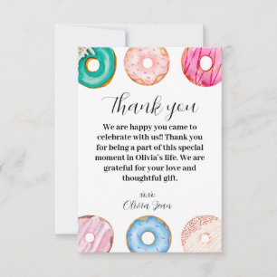 Olivia's Sweet One Birthday Carte de remerciements