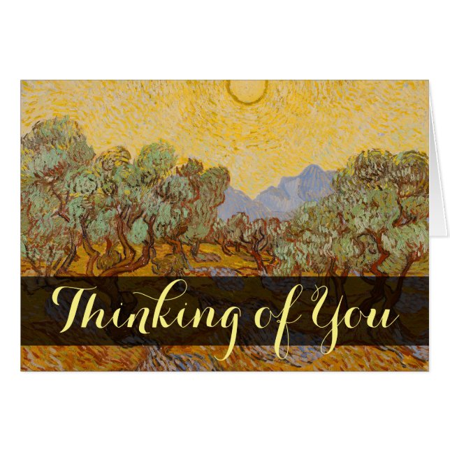 Oliviers de Van Gogh Ciel Soleil Jaune (Devant horizontal)