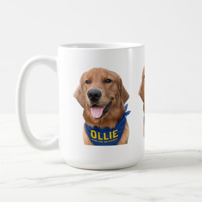 Ollie le chien chanceux Photo Mug (Gauche)