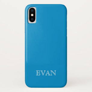 OLYMPIC BLUE Solid Arrière - plan iPhone X Coque