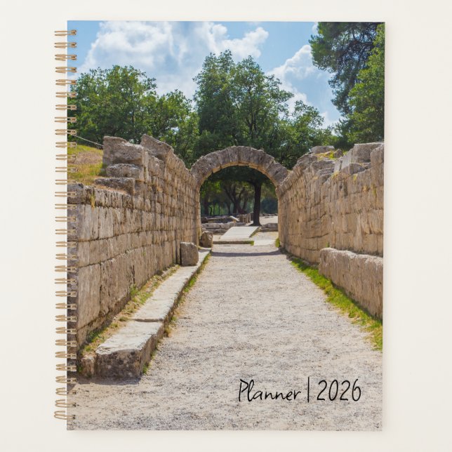 Olympie antique Grèce 2026 Planner – Lieu de naiss (Devant)