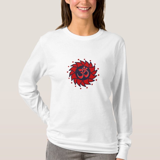 Om and Red Pinwheel - Sweat - shirt à capuche de y (Devant)