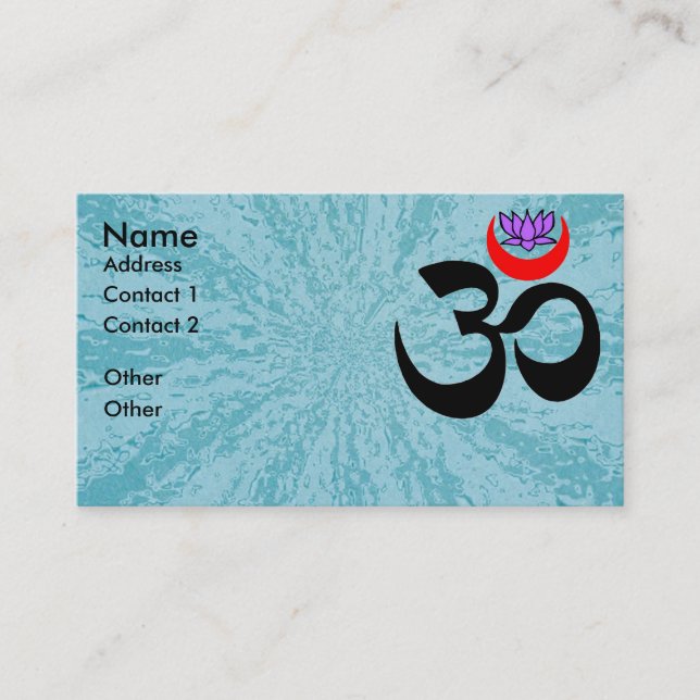 Om Artistique - Carte de visite de yoga (Devant)