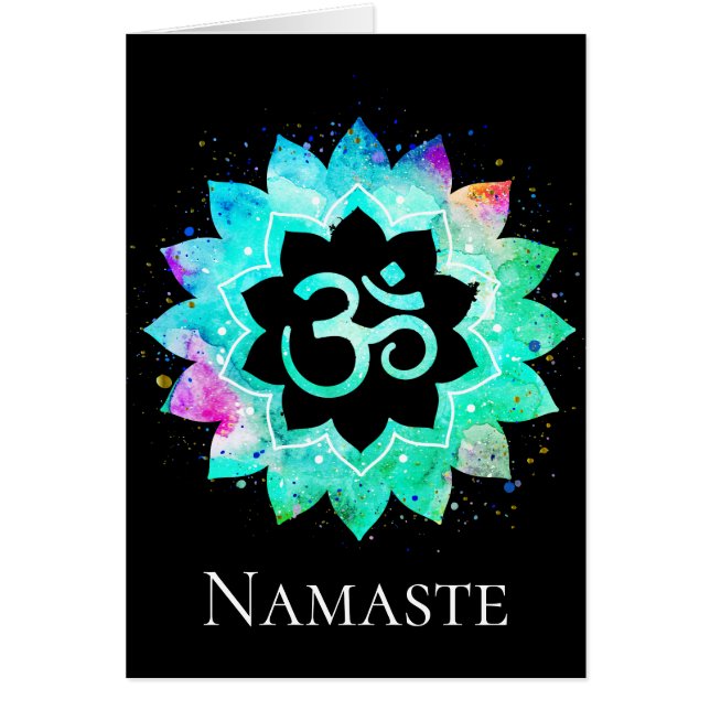 *~* OM AUM Symbol Spiritual Lotus Flower Mandala (Devant)