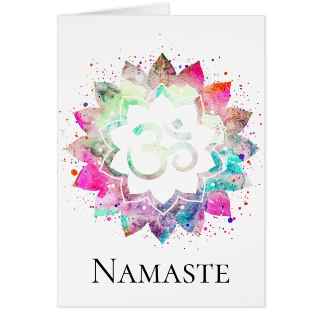 *~* OM AUM Symbole Lotus Fleur Mandala Nouvel Âge (Devant)