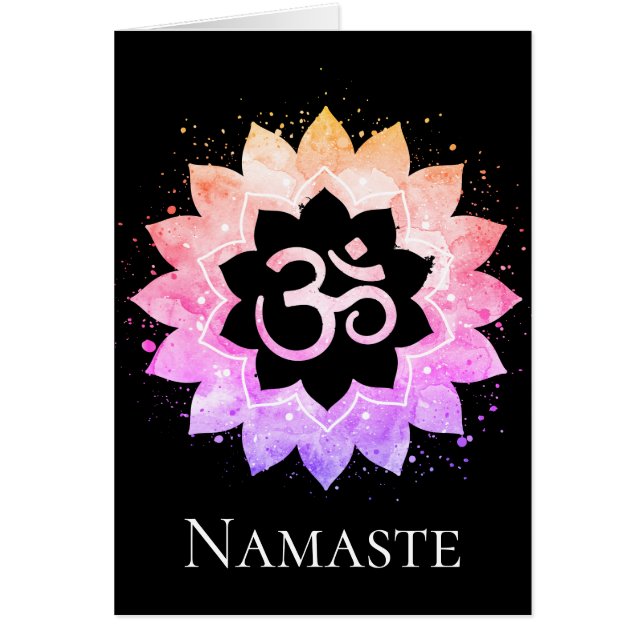 *~* OM AUM Symbole spirituel Lotus Flower Mandala (Devant)