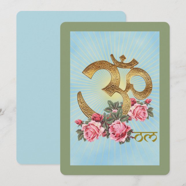 OM de l'Inde - Carte de voeux (Devant / Derrière)