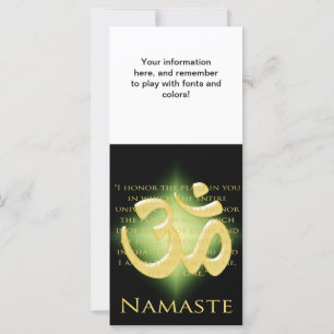 Om en noir et or - Namaste