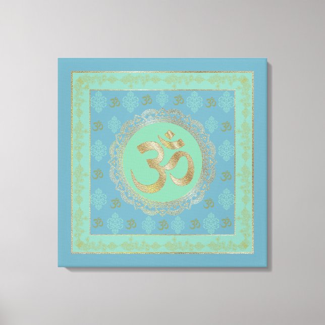 OM Mandala - Toile enveloppée (Recto)