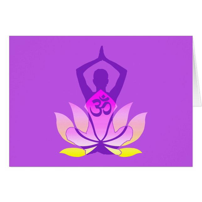 OM Namaste dynamique Spirituel Lotus Fleur Yoga (Devant horizontal)