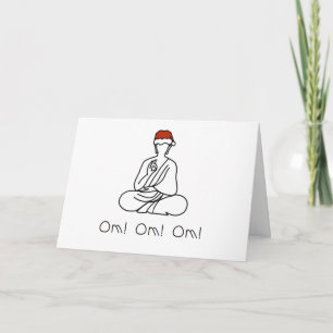 Om ! Om ! Om ! Carte de Noël Bouddha