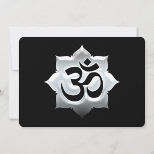 OM Symbole Lotus Spiritualité Yoga Crest