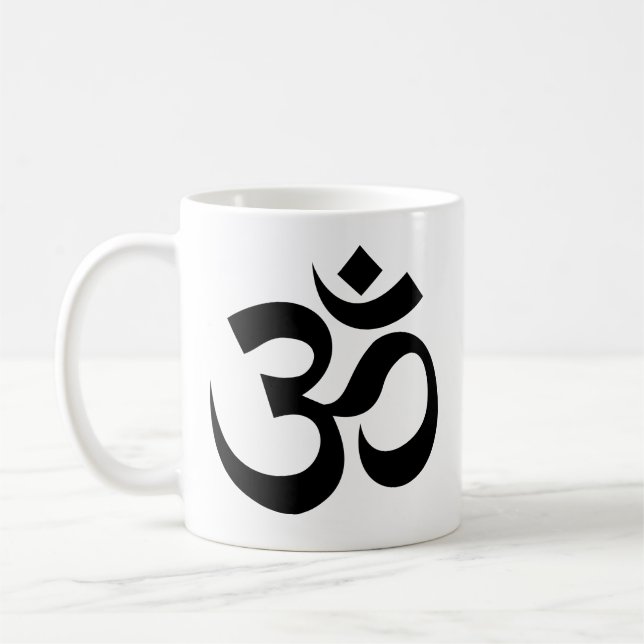 Om Symbole Méditation Café Mug (Gauche)