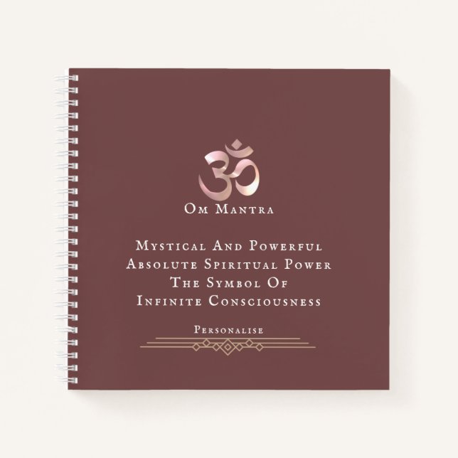 Om Symbole Méditation Citation Spirituelle Journal (Devant)