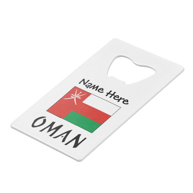 Oman Drapeau omanais Nom personnalisé  (Devant Angle)