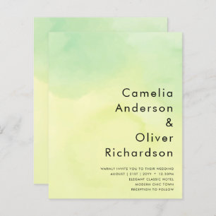 OMBRE All-in-1 Budget Lemon Lime Wedding Invite