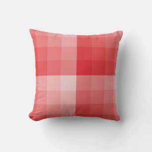 Ombre Checker Blocs tons rouges Jeter oreiller