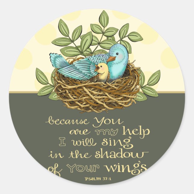 Ombre de ses ailes Stickers ronds (Devant)