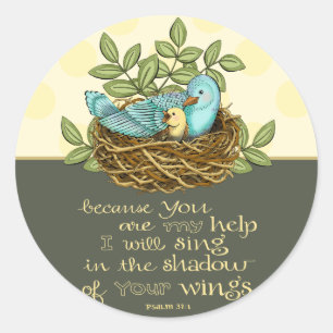 Ombre de ses ailes Stickers ronds