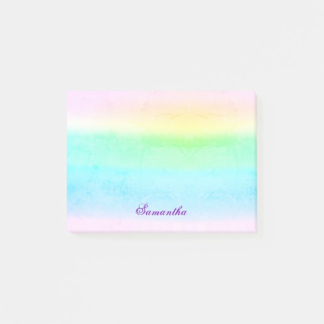 Ombre Grunge Pastel Green Post-It Notes (Devant)