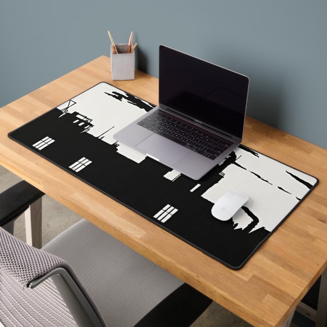 Ombre industrielle – Tapis de bureau en bois vinta (Bureau 2)