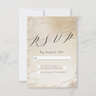Ombre Jaune Or Feuille de Papier Mariage RSVP Répo