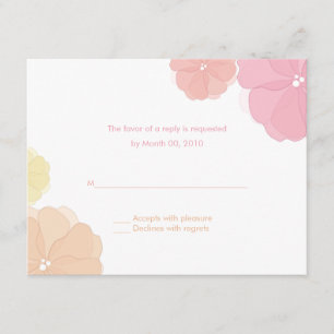 Ombre Pastel Cartes RSVP de Mariage Floral