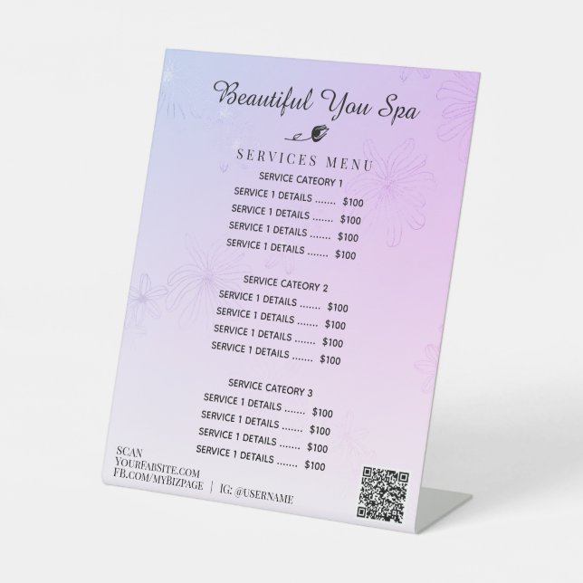 *~* Ombre Patel Arc-en-ciel Panneau de piédestal (Recto)