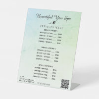 *~* Ombre Patel Mint Panneau Pedestal de table Jau