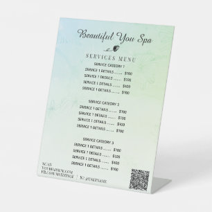 *~* Ombre Patel Mint Panneau Pedestal de table Jau