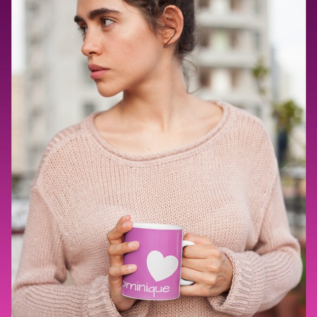 Ombre Plum Rose - Mug De Café Gradient Avec Un Coe (Créateur téléchargé)