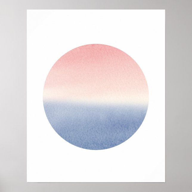 ombre sunset seascape poster art print (Devant)