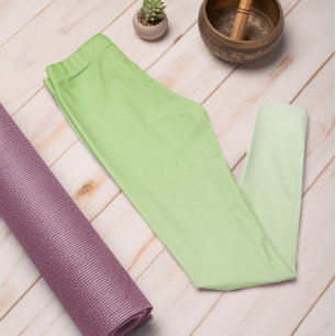 Ombre Trend Color Kiwi Green - Pastel Leggings