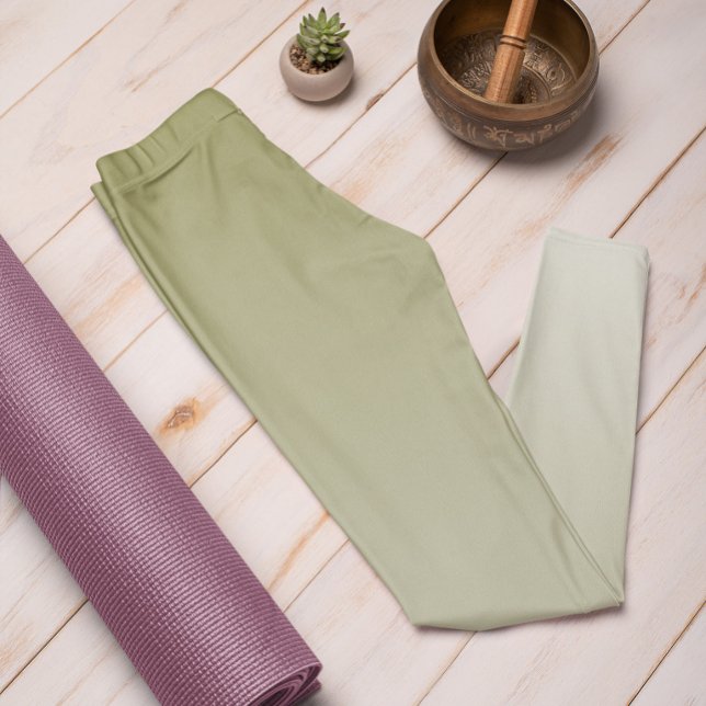 Ombre Trend Color Olive Green - Pastel Leggings (Créateur téléchargé)