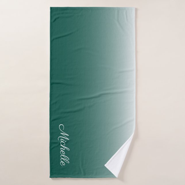 ombre vert (Serviette de bain)