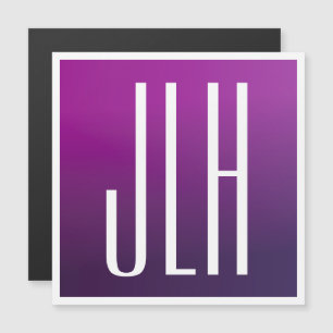 Ombre violet et initiales blanches ou autre texte