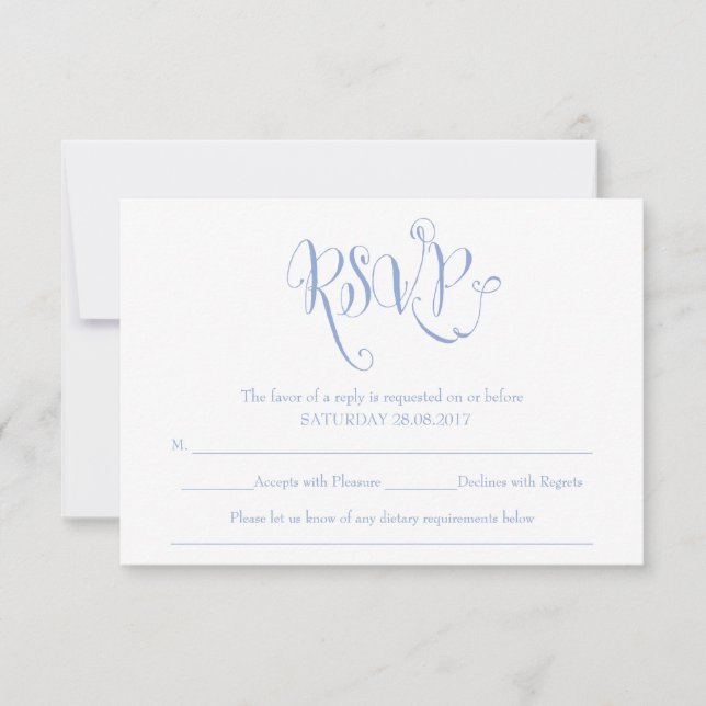 Ombre Whimsical Fairytale Wedding RSVP (Devant)