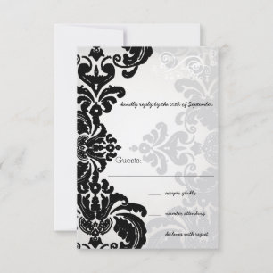 Ombres Damas romantiques Mariage damassé RSVP