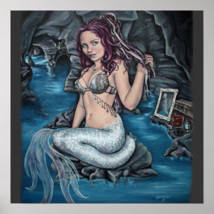 ombres du monde steampunk mermaid poster