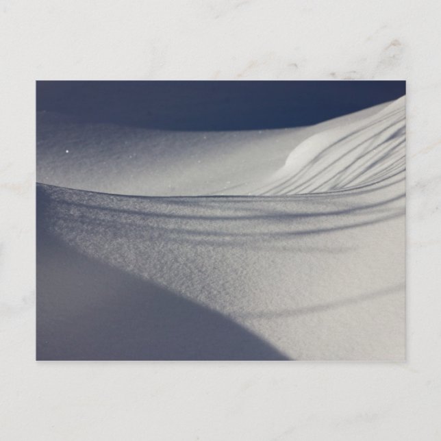Ombres sur la neige intacte CC0098 Carte postale (Devant)