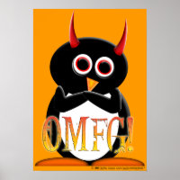 OMFG ! drôle Poster du Malin Penguin