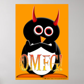 OMFG ! drôle Poster du Malin Penguin