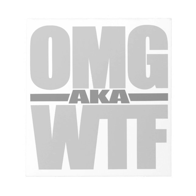 OMG aka WTF bloc-notes personnalisé (Devant)