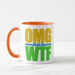 OMG aka WTF nom personnalisé mugs