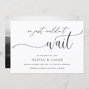 On ne pouvait pas attendre la Faire-part du mariag